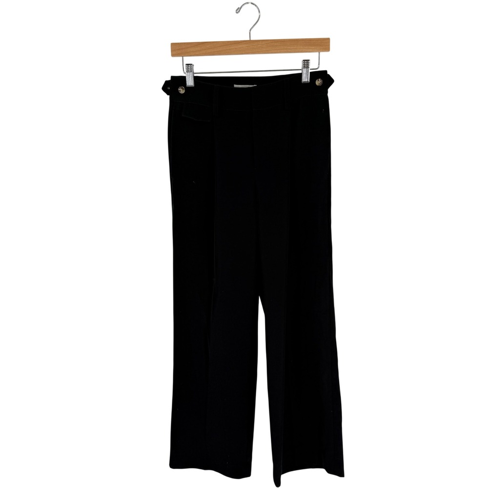 Vince Wide Leg Trousers Black Size 2 High Rise Professional Workwear Capsule